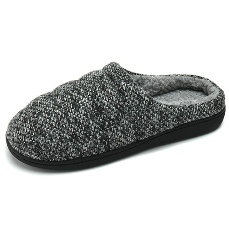 Non-slip comfortable knitted cotton slippers for men