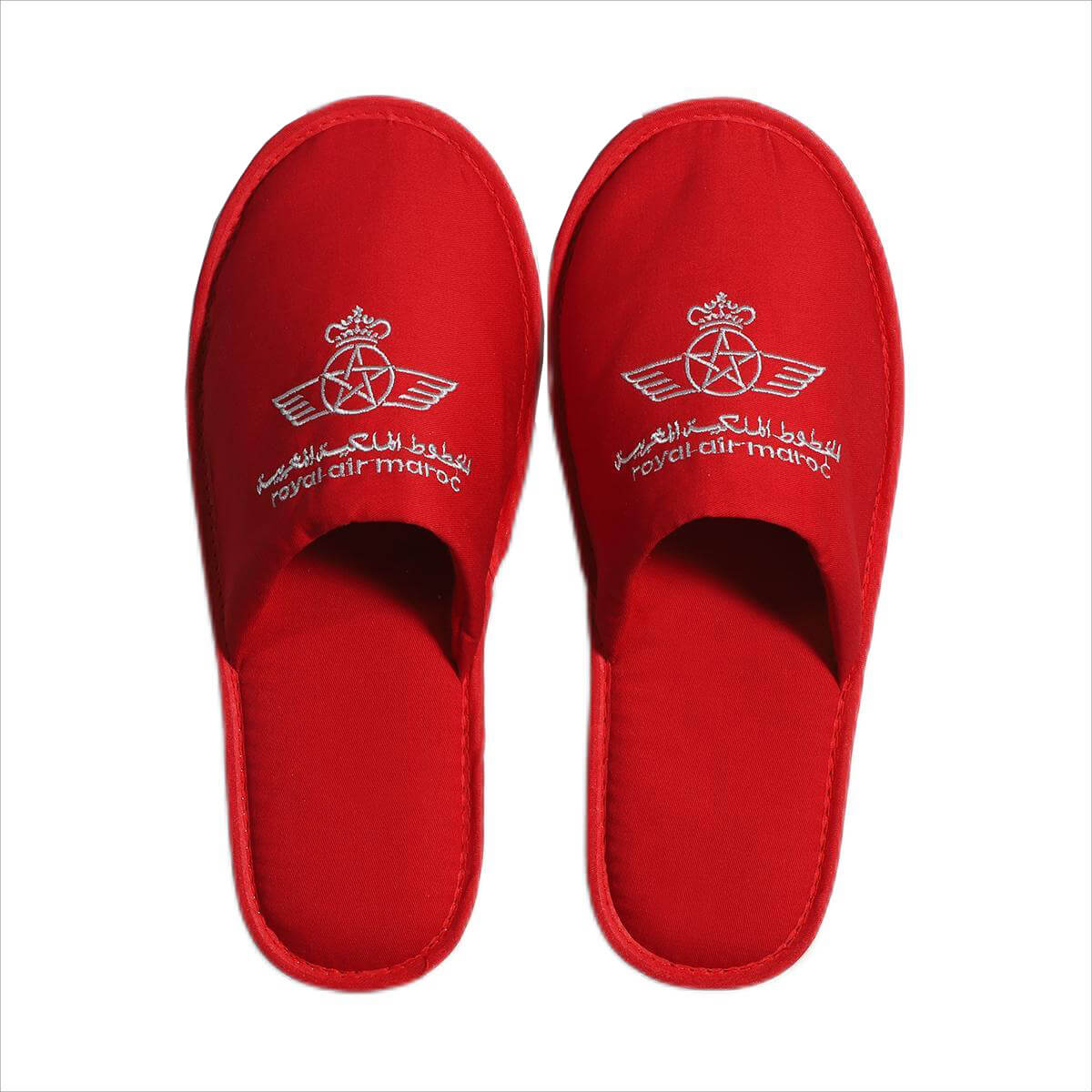 Red cotton cloth hotel slippers