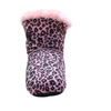 Leopard grain pattern buttons design indoor women's boots