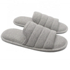 Open toe men's knitted breathable cotton slip on slippers