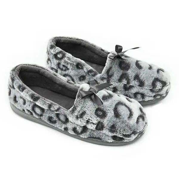 Trendy leopard comfort slippers with TPR outsole