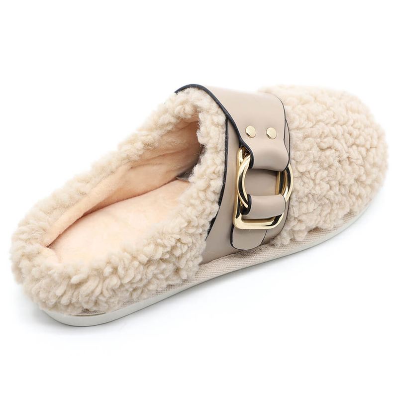 Winter lovely plush indoor slippers for women