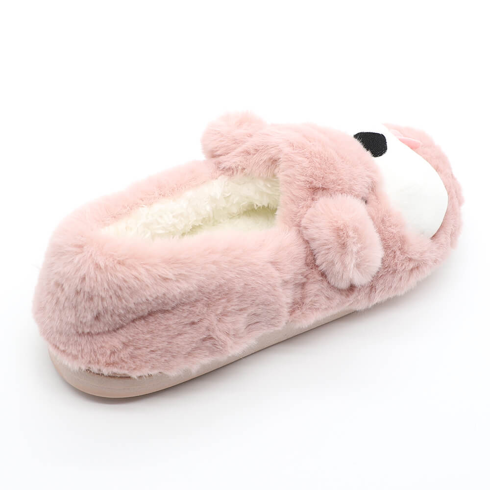 Fuzzy puppy dog animal house slippers