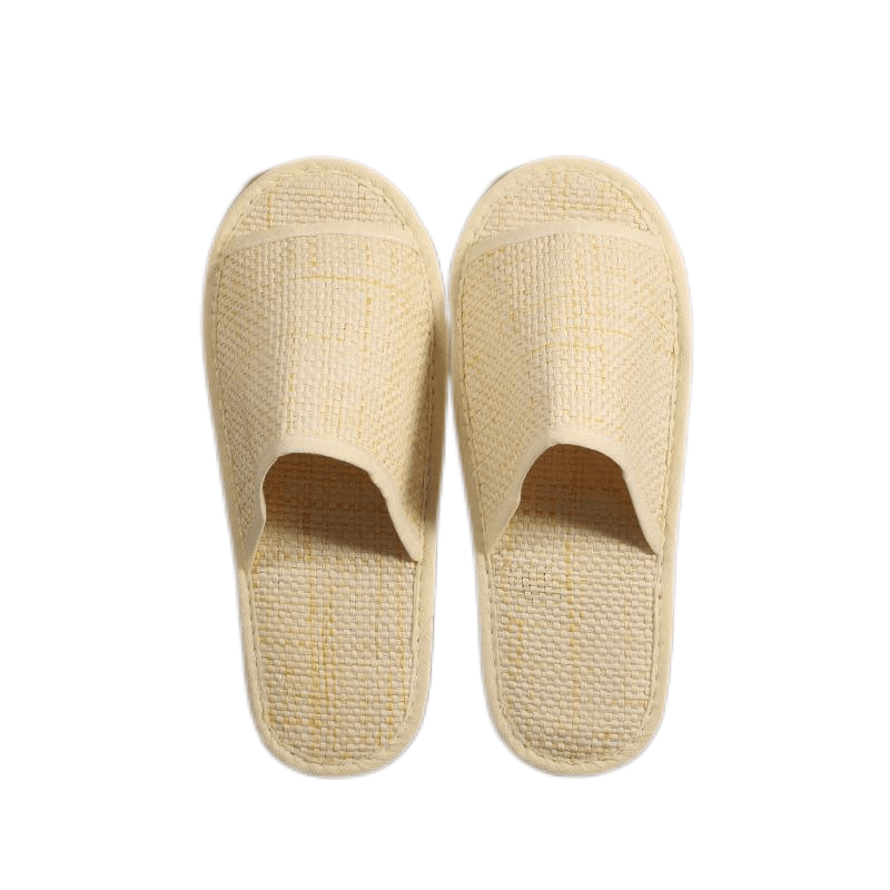 Eco-friendly Comfortable Natural Fabric Straw Hotel Slippers With Biodegradable EPE Sole