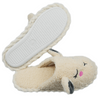 Fuzzy beige sheep plush cotton slippers