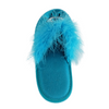 Fluffy plush boy and girl house slippers with eye