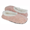 Ladies' cable knit chenille pull-on slipper socks