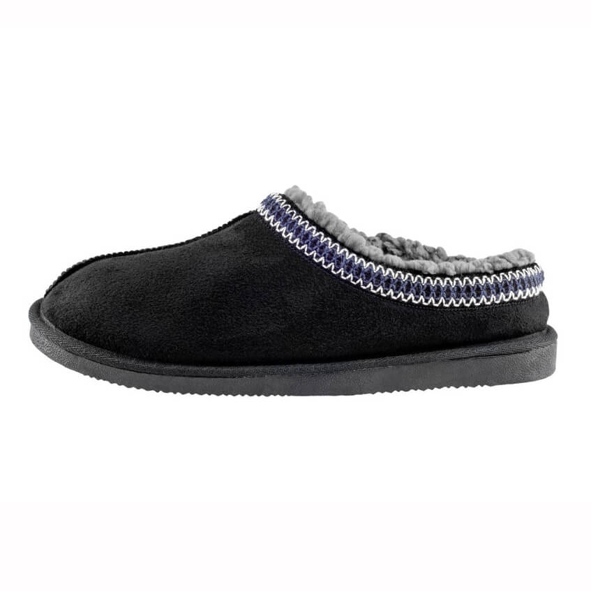 Men's faux suede moccasin with contrast whipstitching