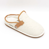 Women's polyester bedroom fur closed toe slippers 