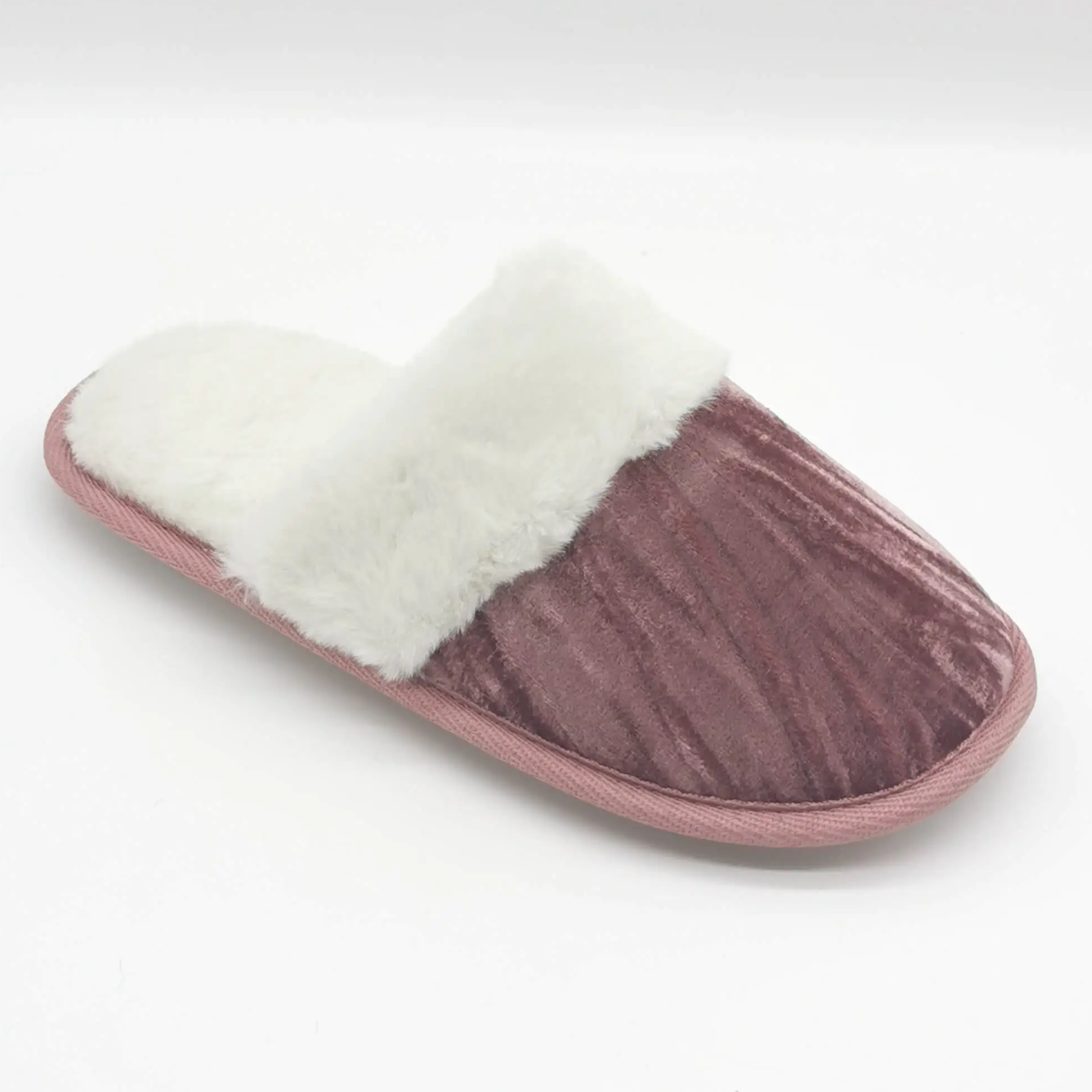 Women's pink Slip On Warm Winter Fluffy Comfy house indoor Slippers