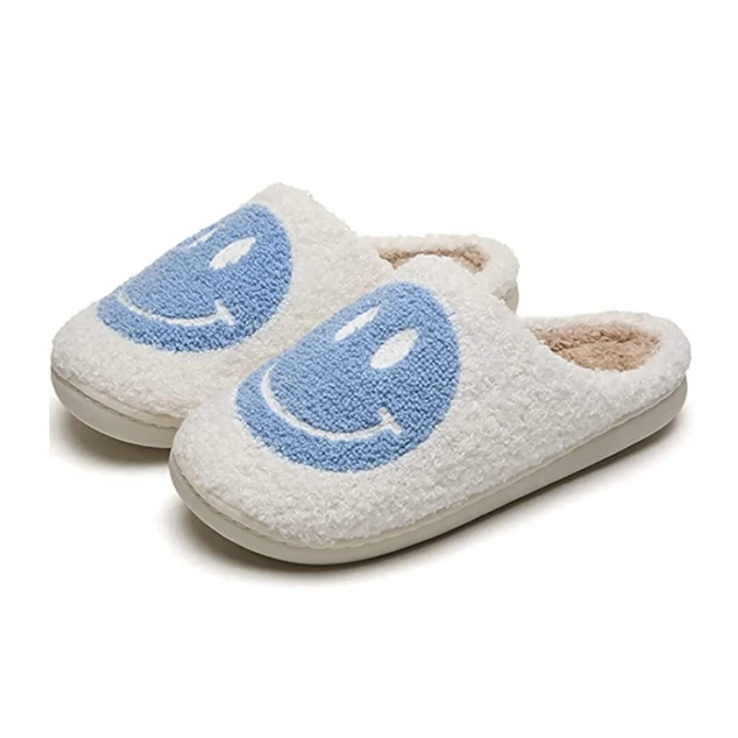 Smile face indoor warm home slippers for women or man