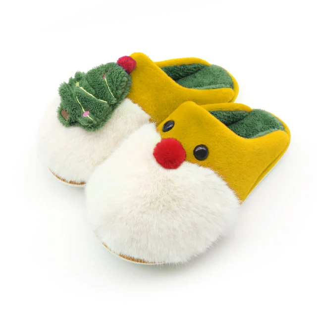 Cartoon elk flat cotton decoration christmas indoor slippers