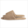 Linen hotel slipper with coconut palm sole