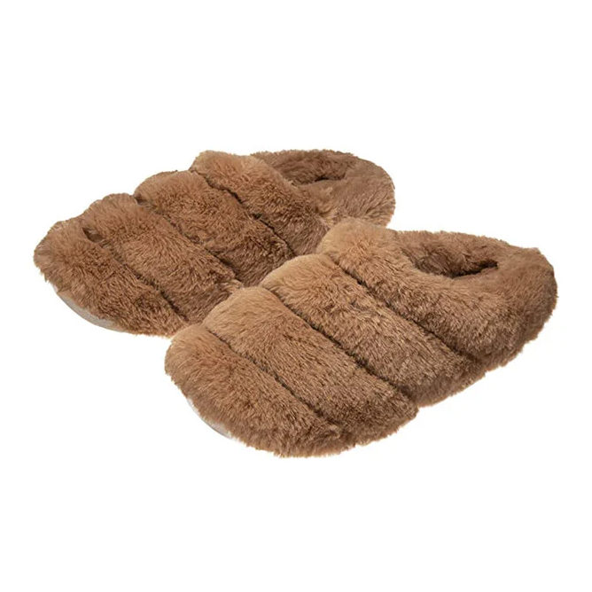 Multicolor Ladies home antislip fashion fur slippers