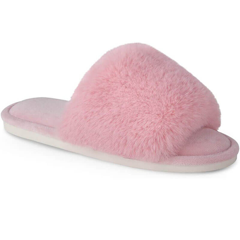 Women's faux fur house slippers