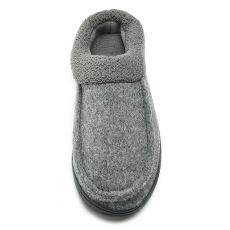 Fuzzy rubber house winter felt men's slippers