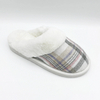 Simple plaid ladies' autumn and winter household daily warm floor slippers