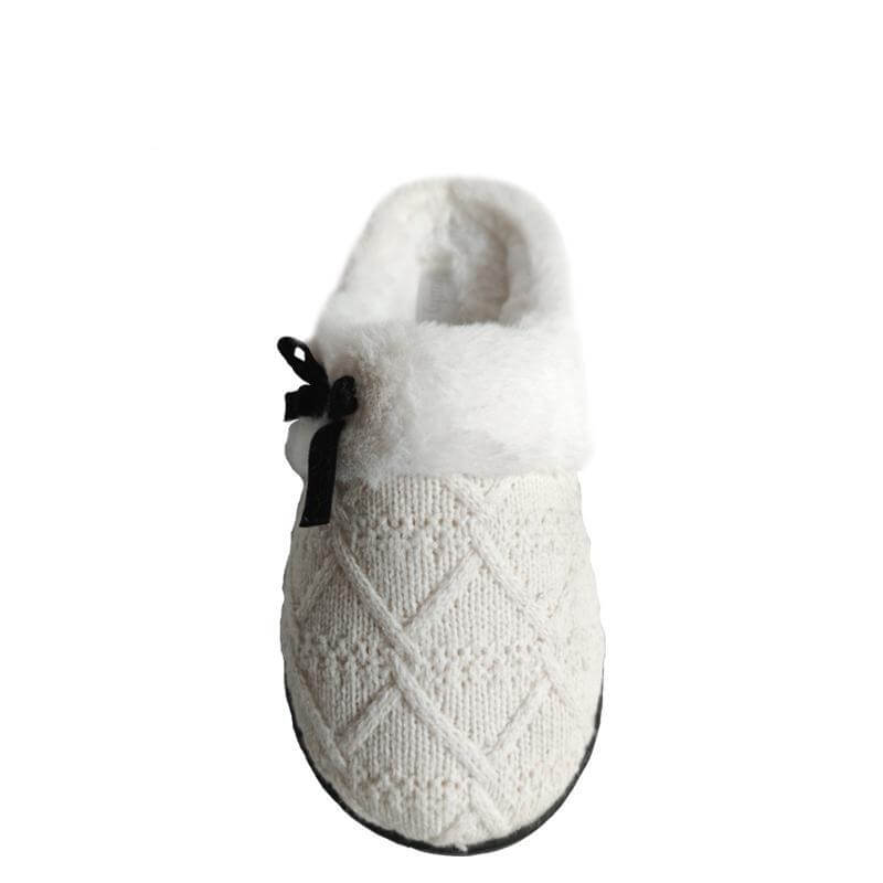 Knitted comfortable winter TPR sole house slippers