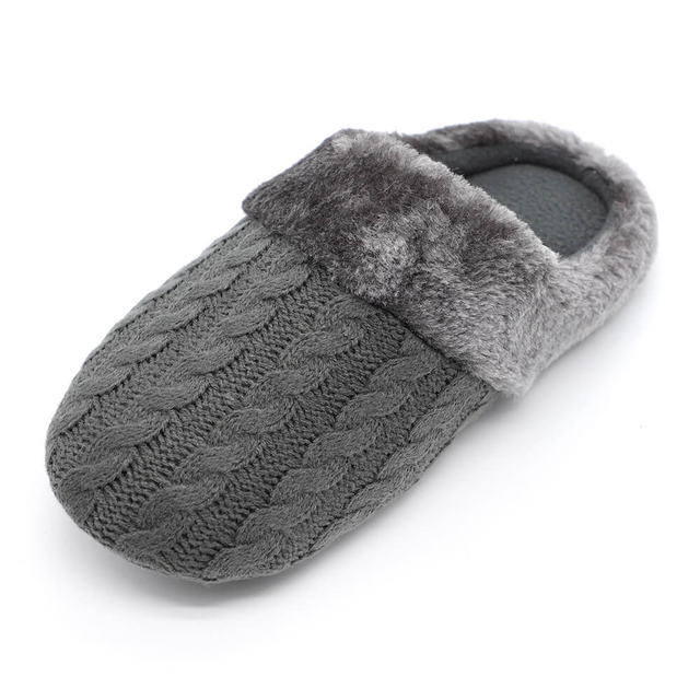 Men's cashmere cozy memory foam indoor slipper