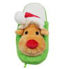 Vivid elk house slippers at Christmas