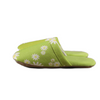 Closed-toe home slippers with suede fabric sole