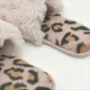 Women's slipper with faux rabbit fur upper 