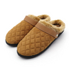 Suede fabric outdoor indoor machine washable plush men slipper