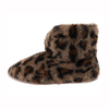 Leopard print faux fur upper and cotton fluff inner for women 