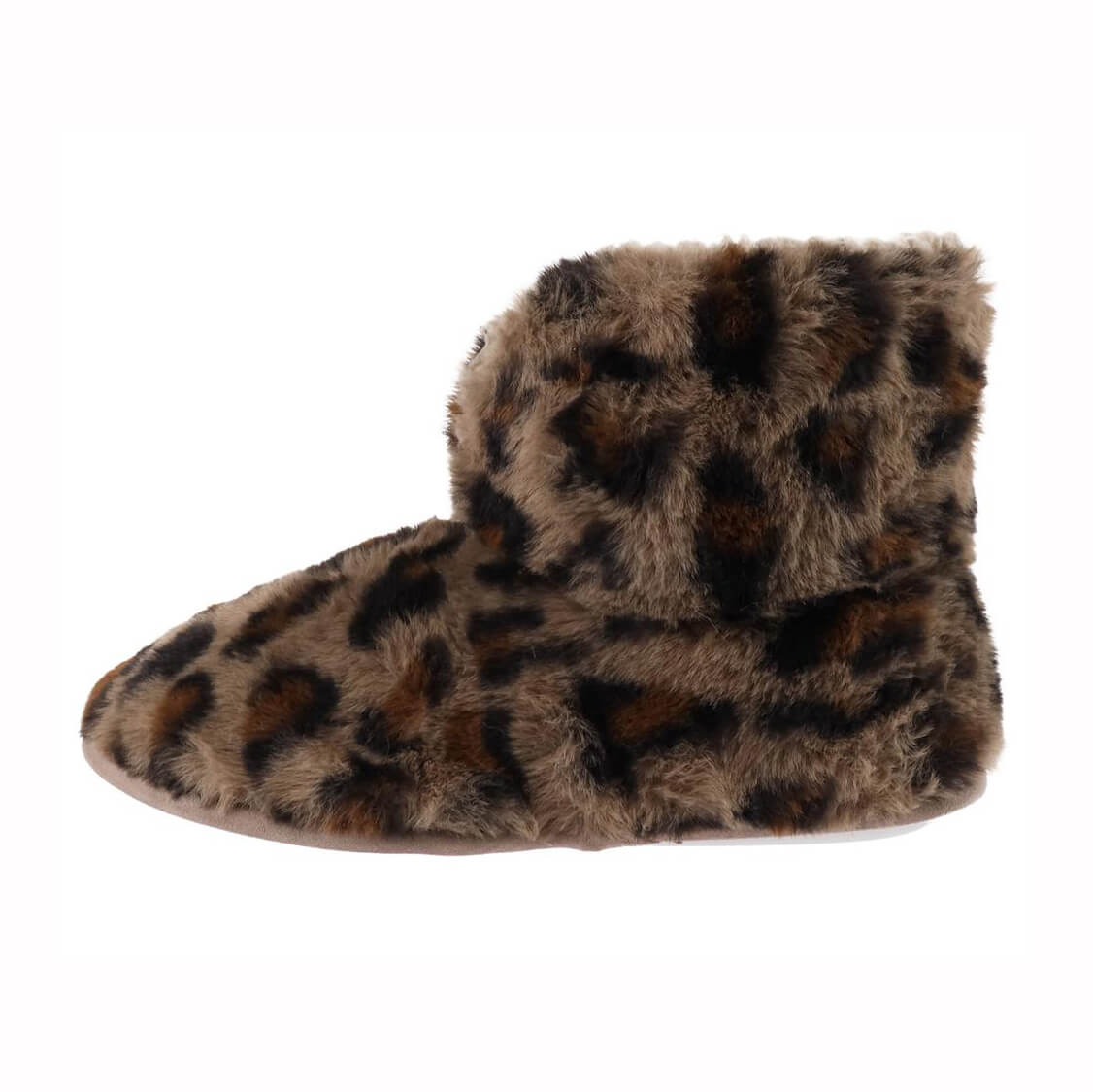 Leopard print faux fur upper and cotton fluff inner for women 