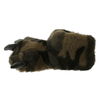 Boys camo faux fur bear claw with 3D contrasting faux leather parts indoor slipper