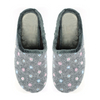 Thick soled indoor outdoor flower embroidered felt women's slippers