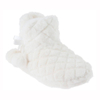 Women's quilted fluffy faux fur indoor boot