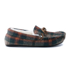 Classic check plaid loafers slip on flats male shoes