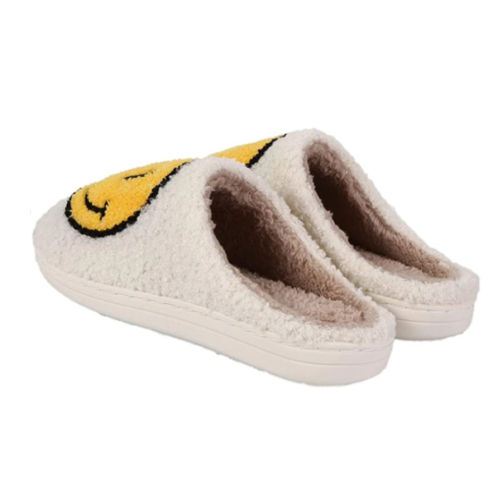 Smile face indoor warm home slippers for women or man