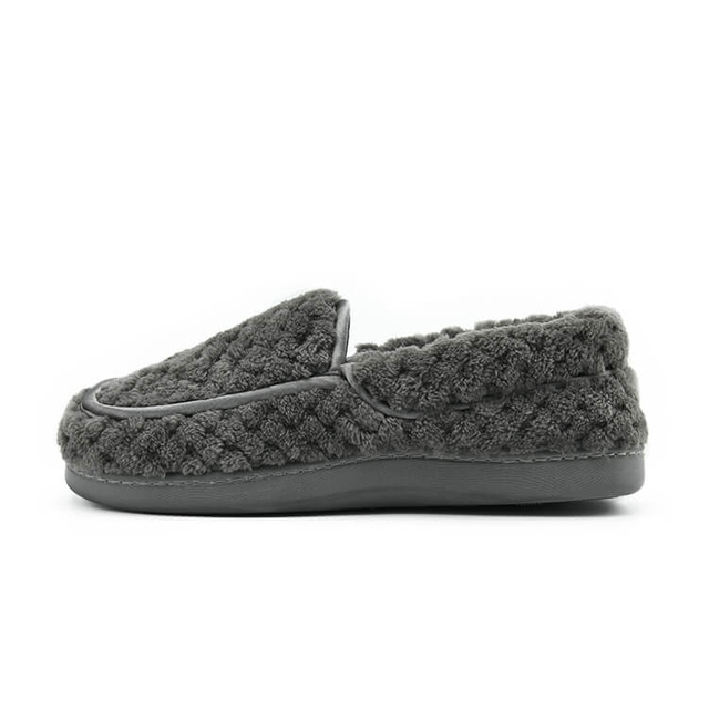 Grey fashion comfortable moccasin shoes with TPR outsole