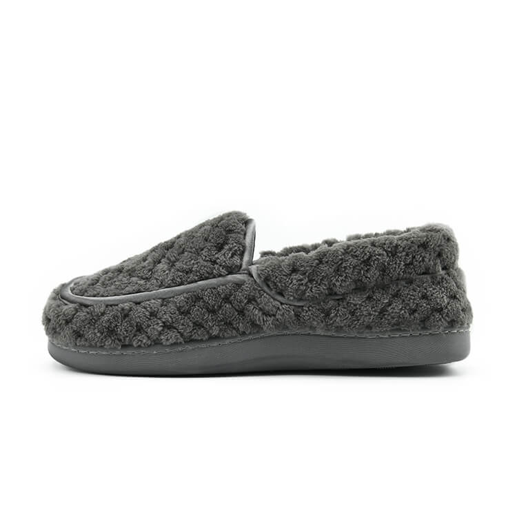 Grey fashion comfortable moccasin shoes with TPR outsole