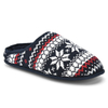 Snowflake maple jacquard knit pattern slippers for men