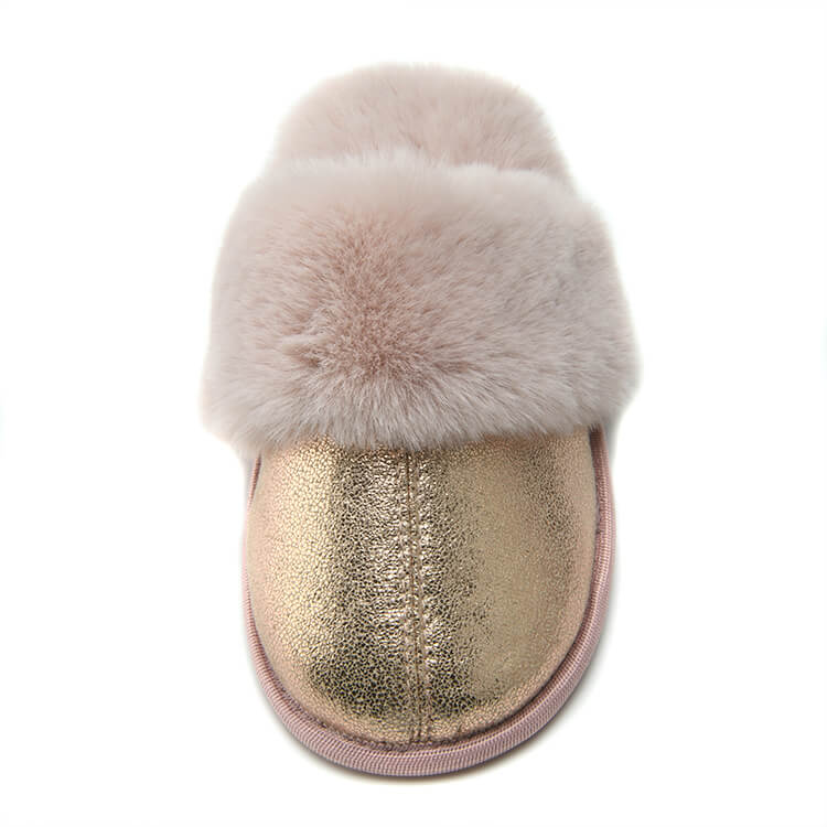 Sparkle hot foil stamping cozy ladies' slippers