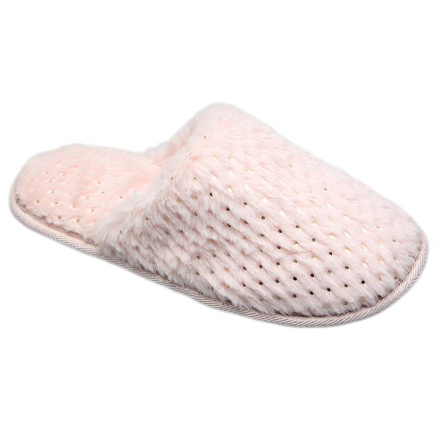 Fluffy faux fur woman's slipper