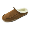 Durable winter warm brown microfiber outdoor slipper