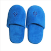 Comfortable blue coral fleece hotel slippers