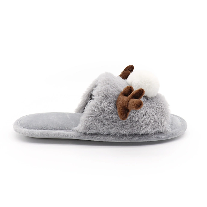 Christmas floor slippers reindeer autumn winter open-toe home slippers