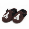 Non-slip soft TPR sole brown dog design indoor slippers