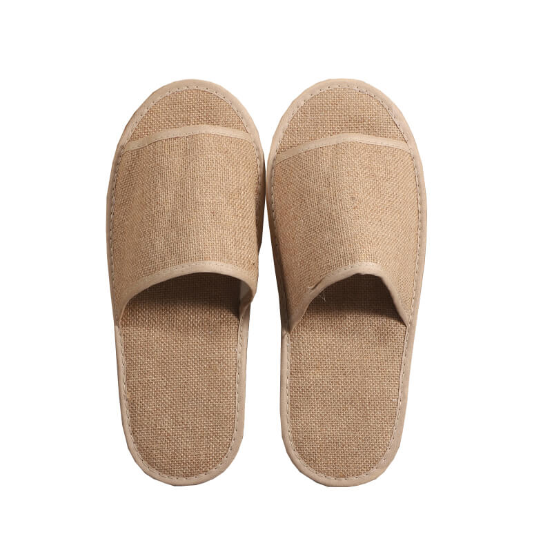 Eco-friendly breathable indoor linen slippers