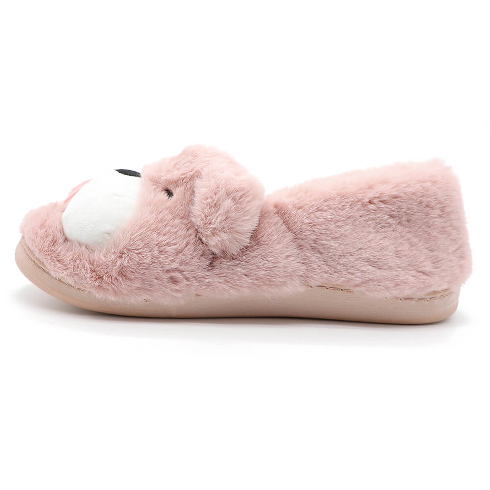 Fuzzy puppy dog animal house slippers