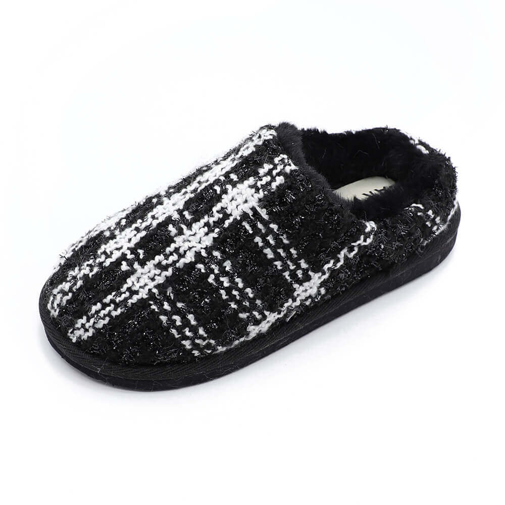 Fashion trendy knit house winter women slippers