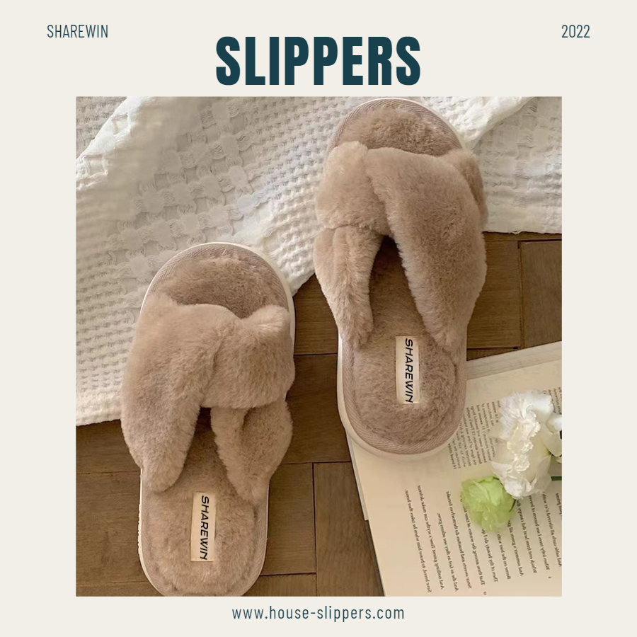 faux fur house slippers