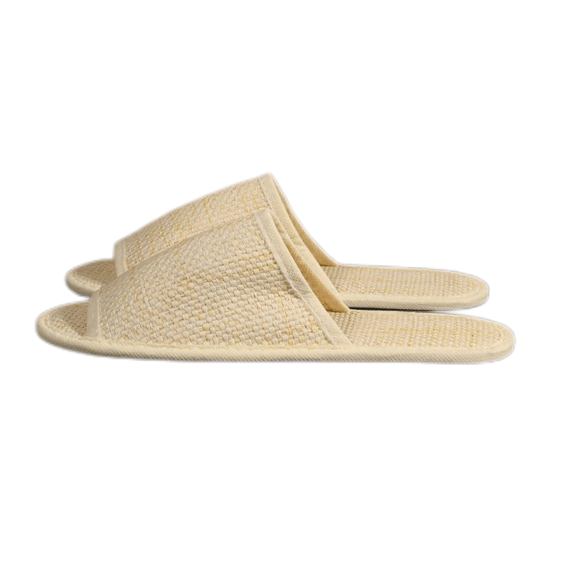 Eco-friendly Comfortable Natural Fabric Straw Hotel Slippers With Biodegradable EPE Sole