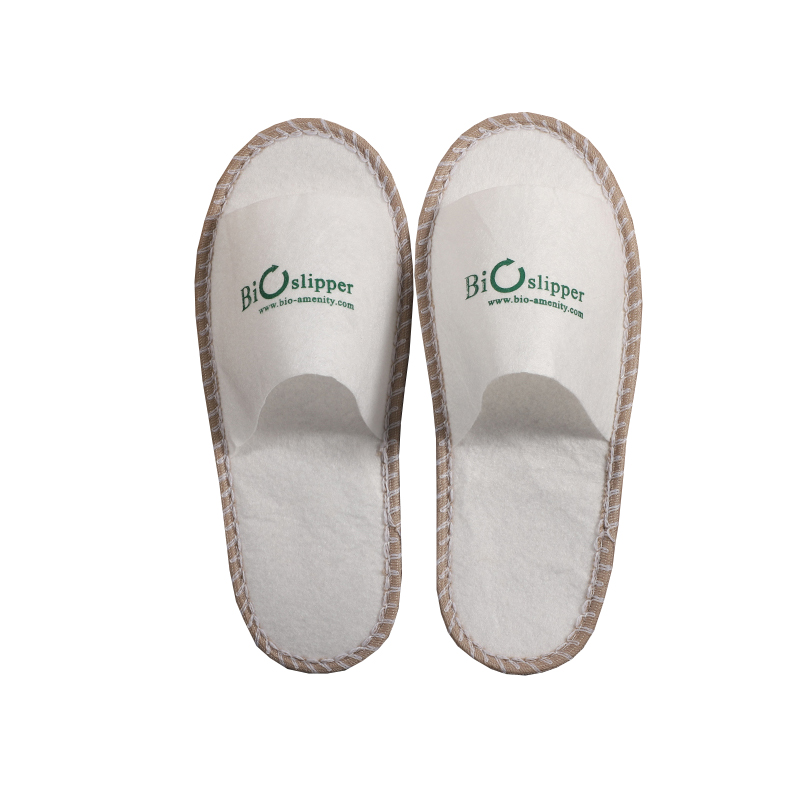 Custom logo eco-friendly hotel open-toe disposable spa slippers