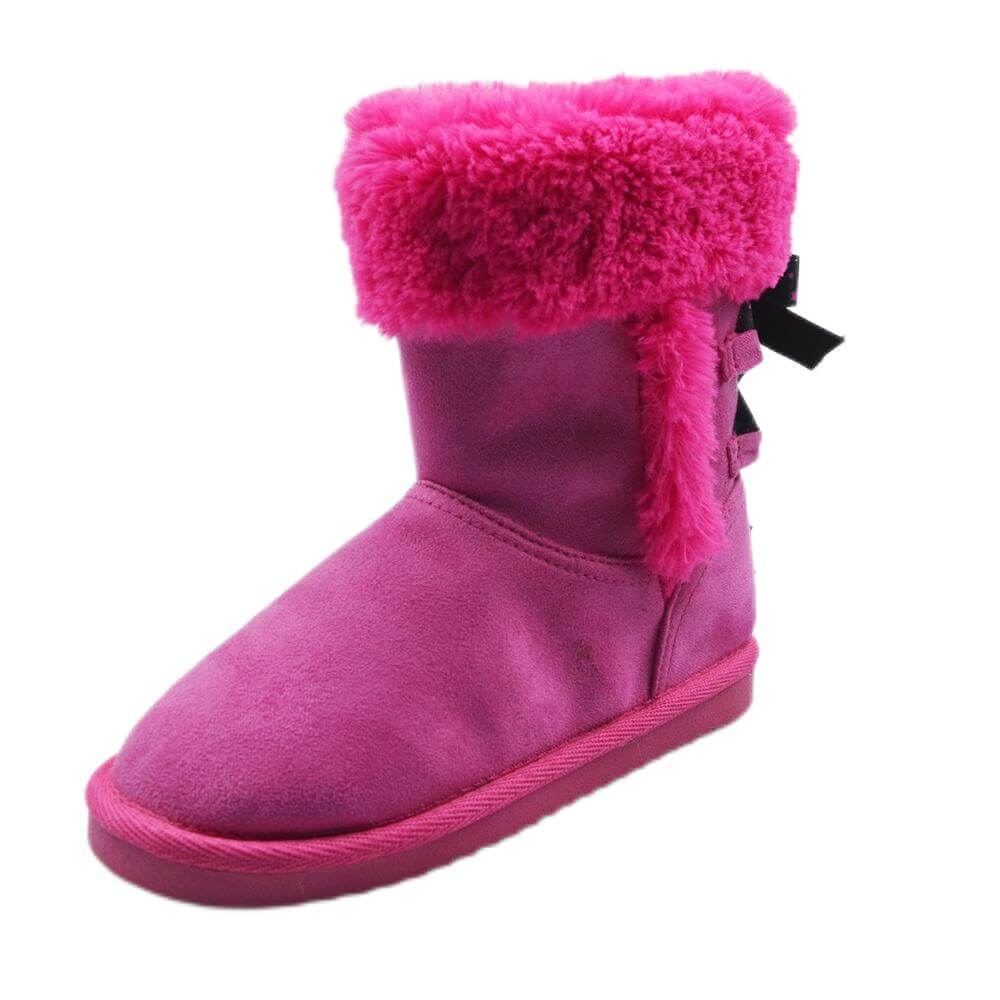 Bright color suede belt knot girl outdoor boots